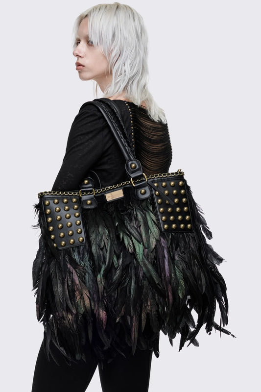 Raven Feather Tote Bag