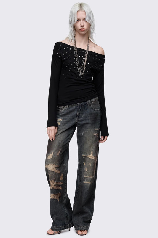 Maria Black Off-Shoulder Top