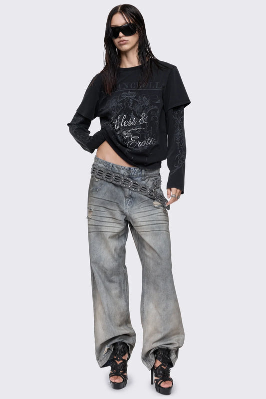 Melancholia Graphic Layered T-shirt