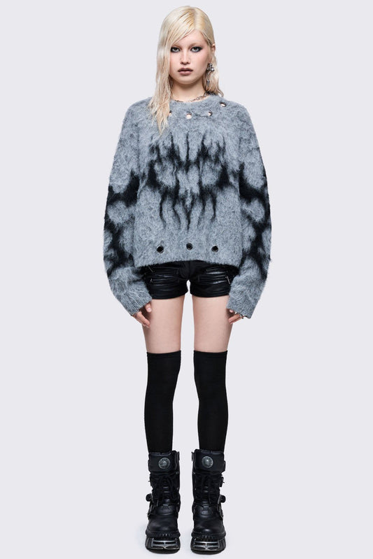 Bad Heart Grey Sweater