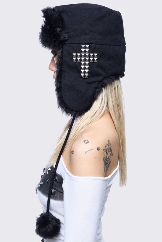 Cross Fluffy Trapper Hat