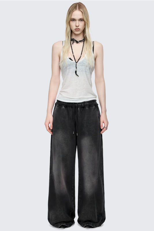 Blur Black Washed Sweatpants