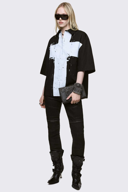 Never Saint Black Shirt