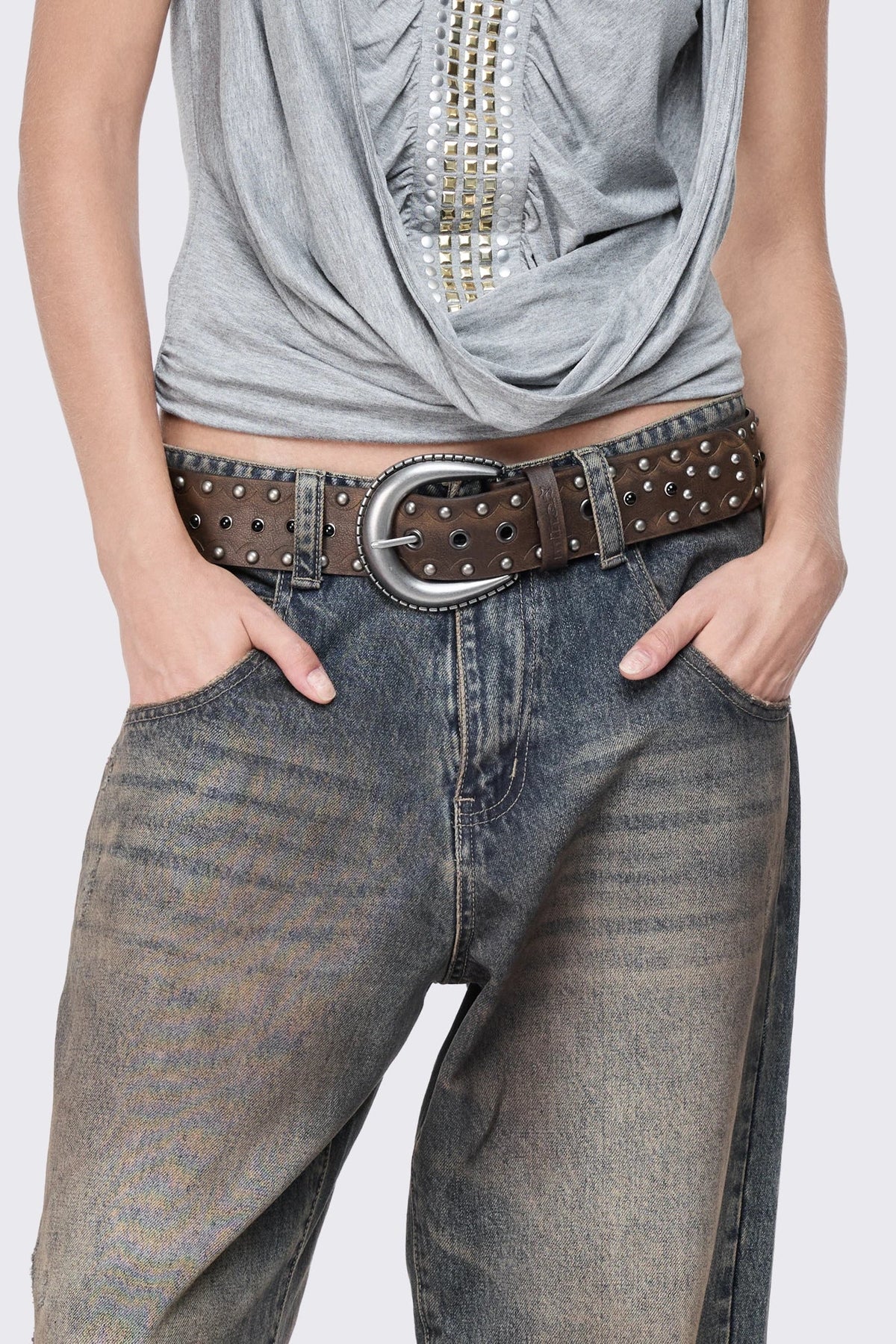 Solistice Washed Studded Belt