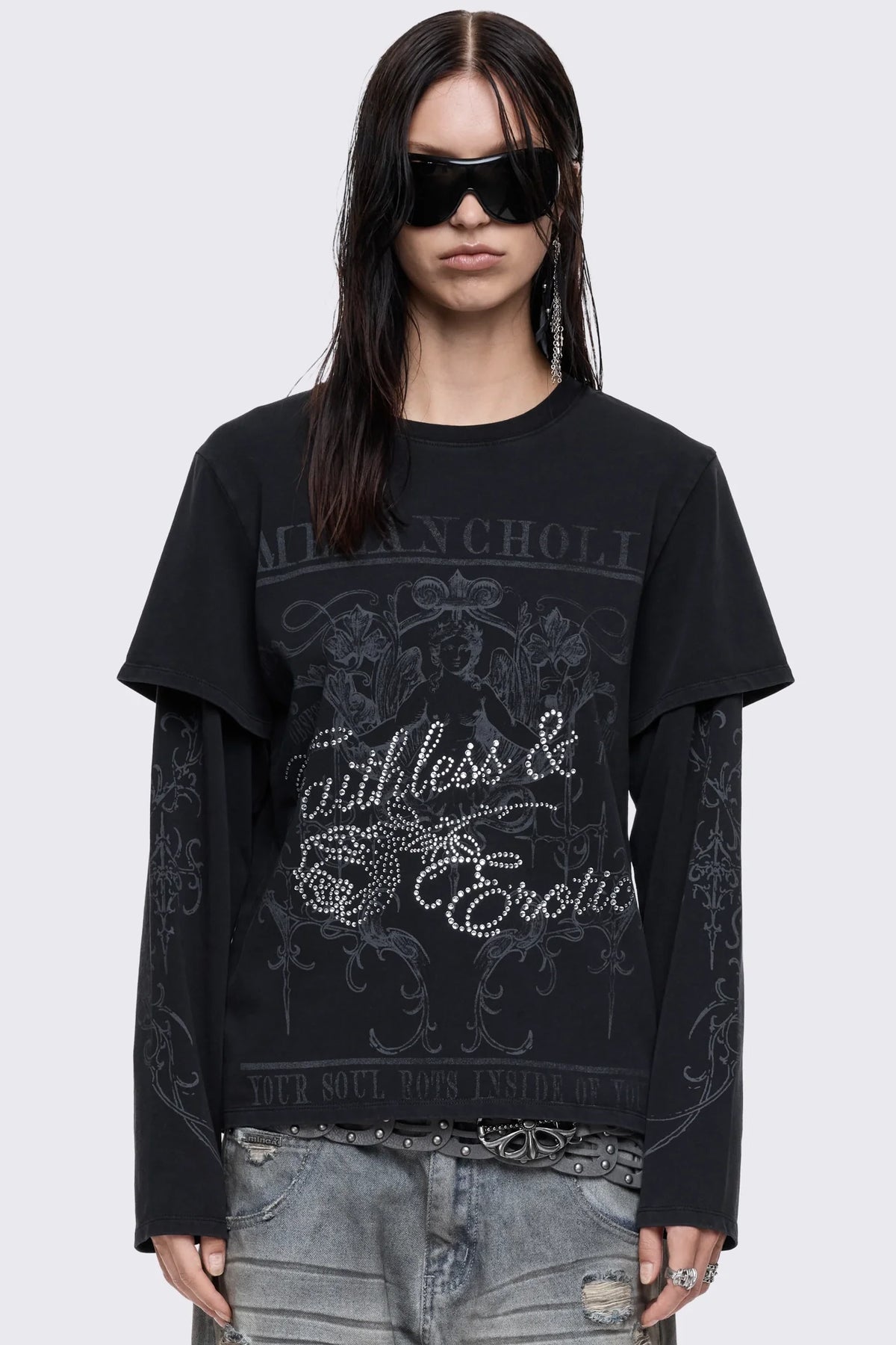 Melancholia Graphic Layered T-shirt