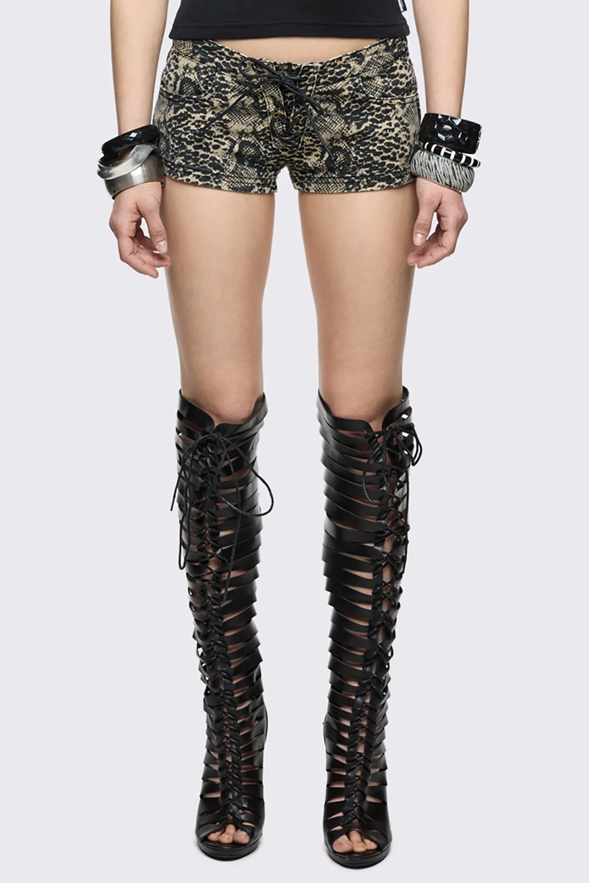 Python Sepia Mini Shorts