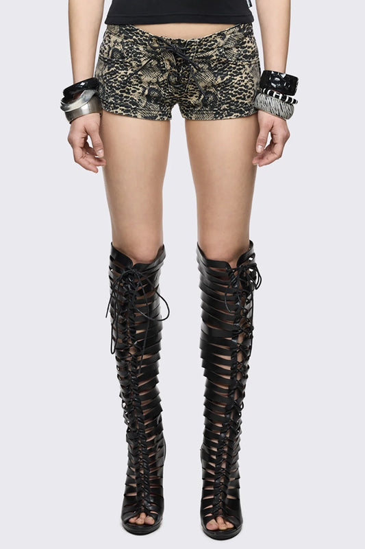 Python Sepia Mini Shorts