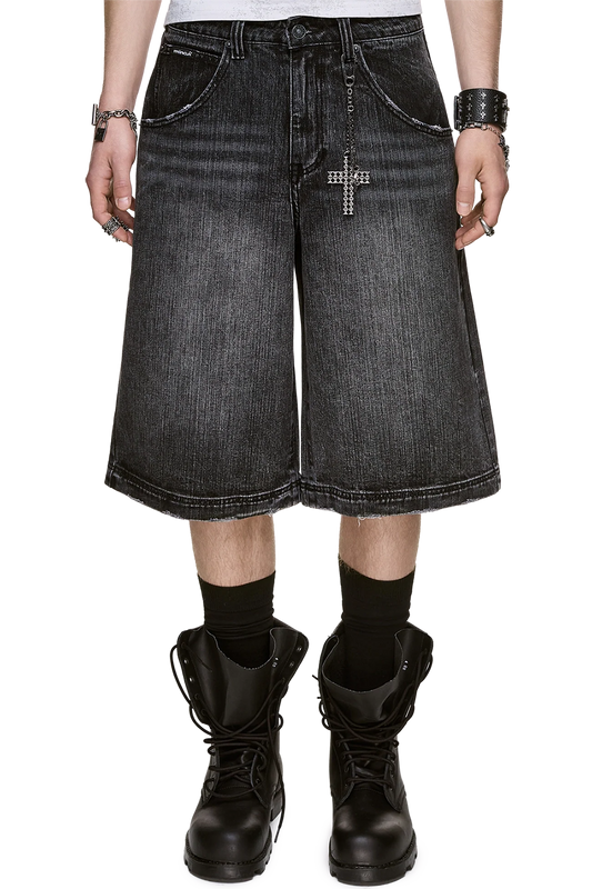 Worn Black Washed Jorts