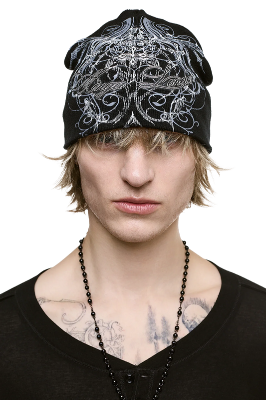 Chrome Angel Black Beanie