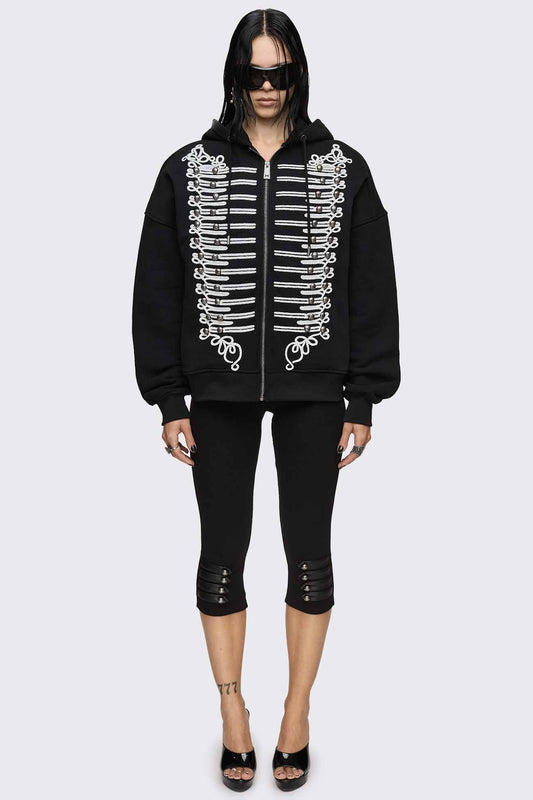 Libertine Military Zip Up Hoodie