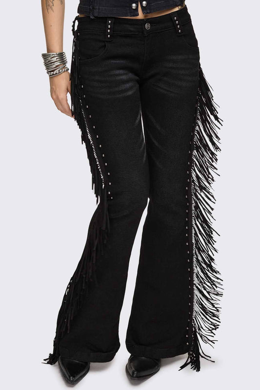 Sierra Fringe Flared Jeans