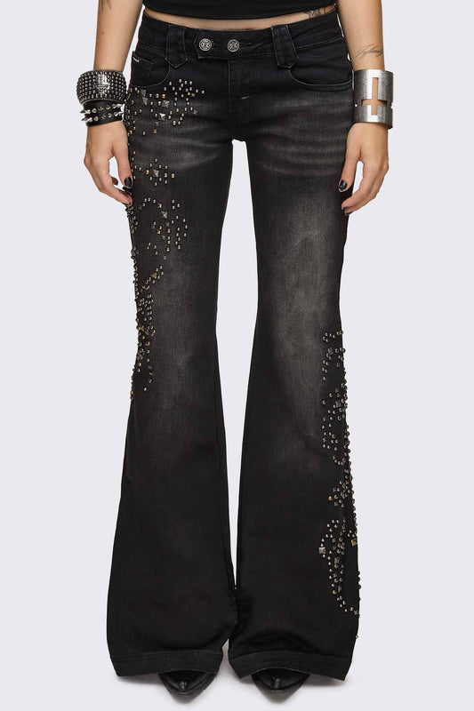Brielle Studded Flared Jeans