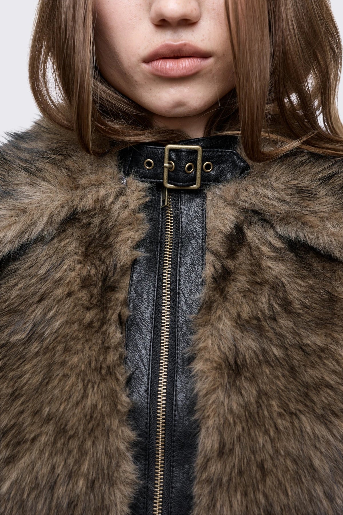 Arden Brown Fur Vest Jacket