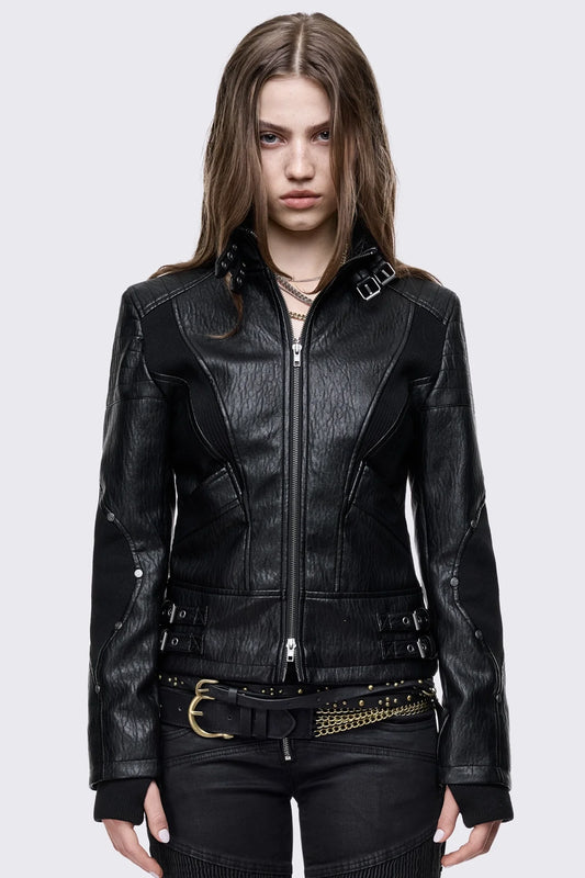 Rewind Moto Panelled Jacket