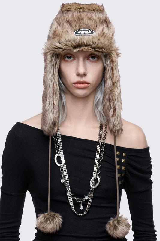 Masha Fluffy Trapper Hat
