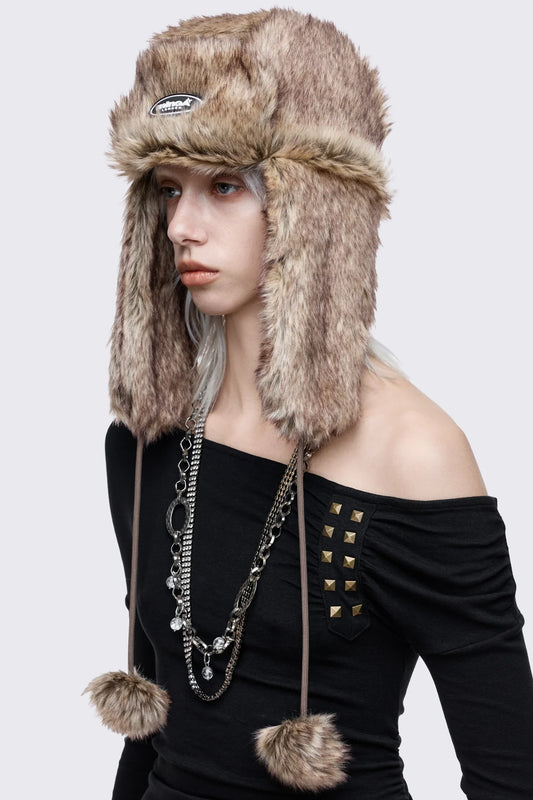 Masha Fluffy Trapper Hat