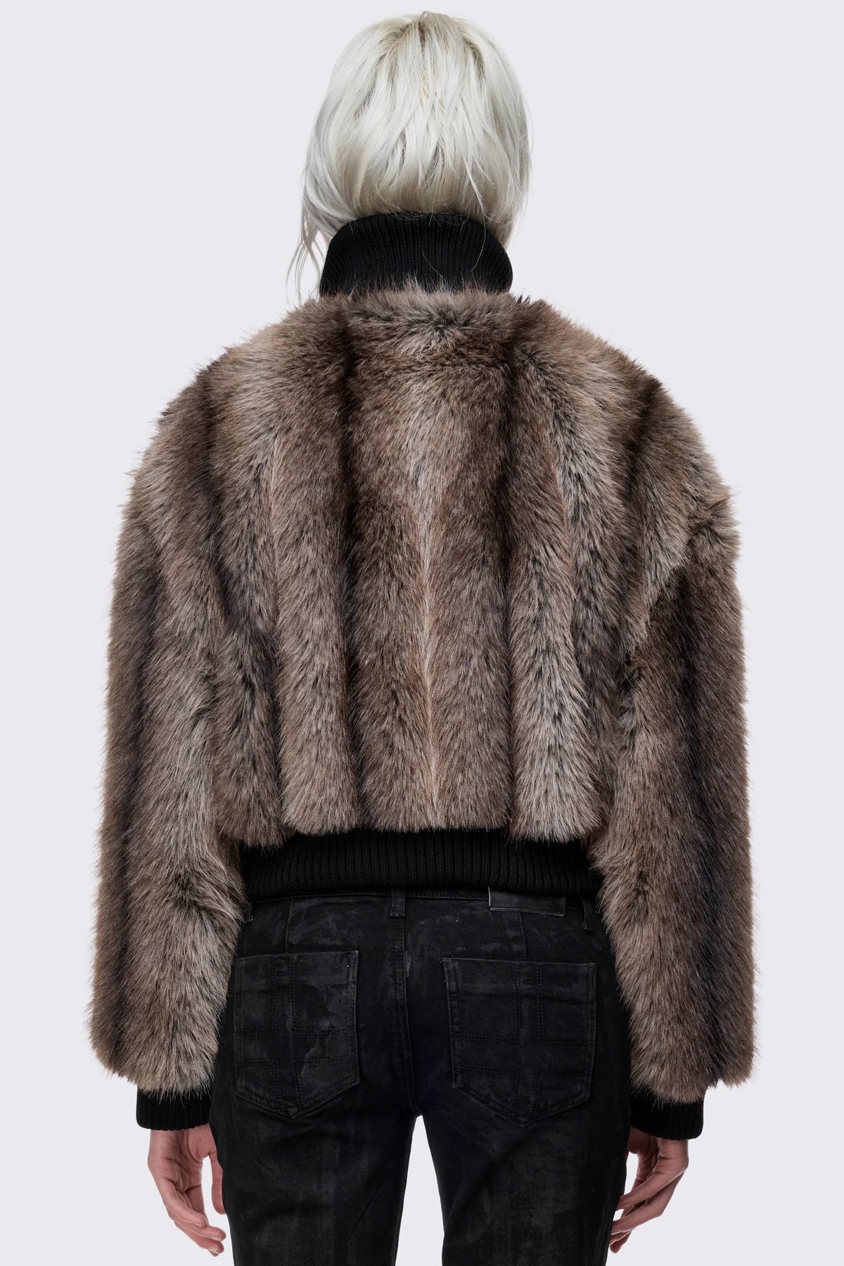 Rumor Buckle Cropped Fur Jacket