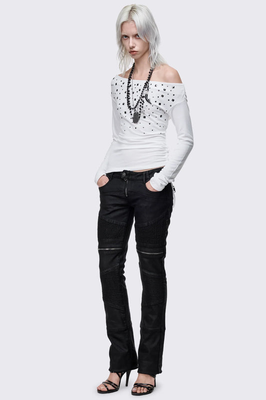 Maria White Off-Shoulder Top