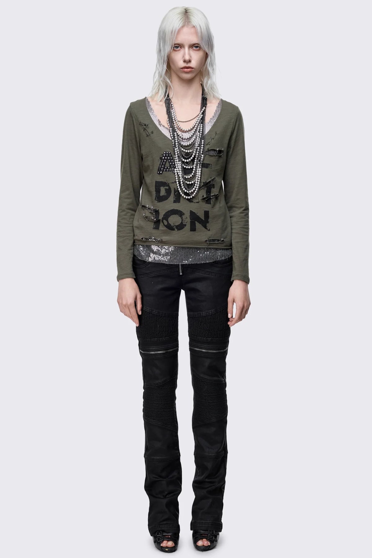 Addiction Washed Long Sleeve Top