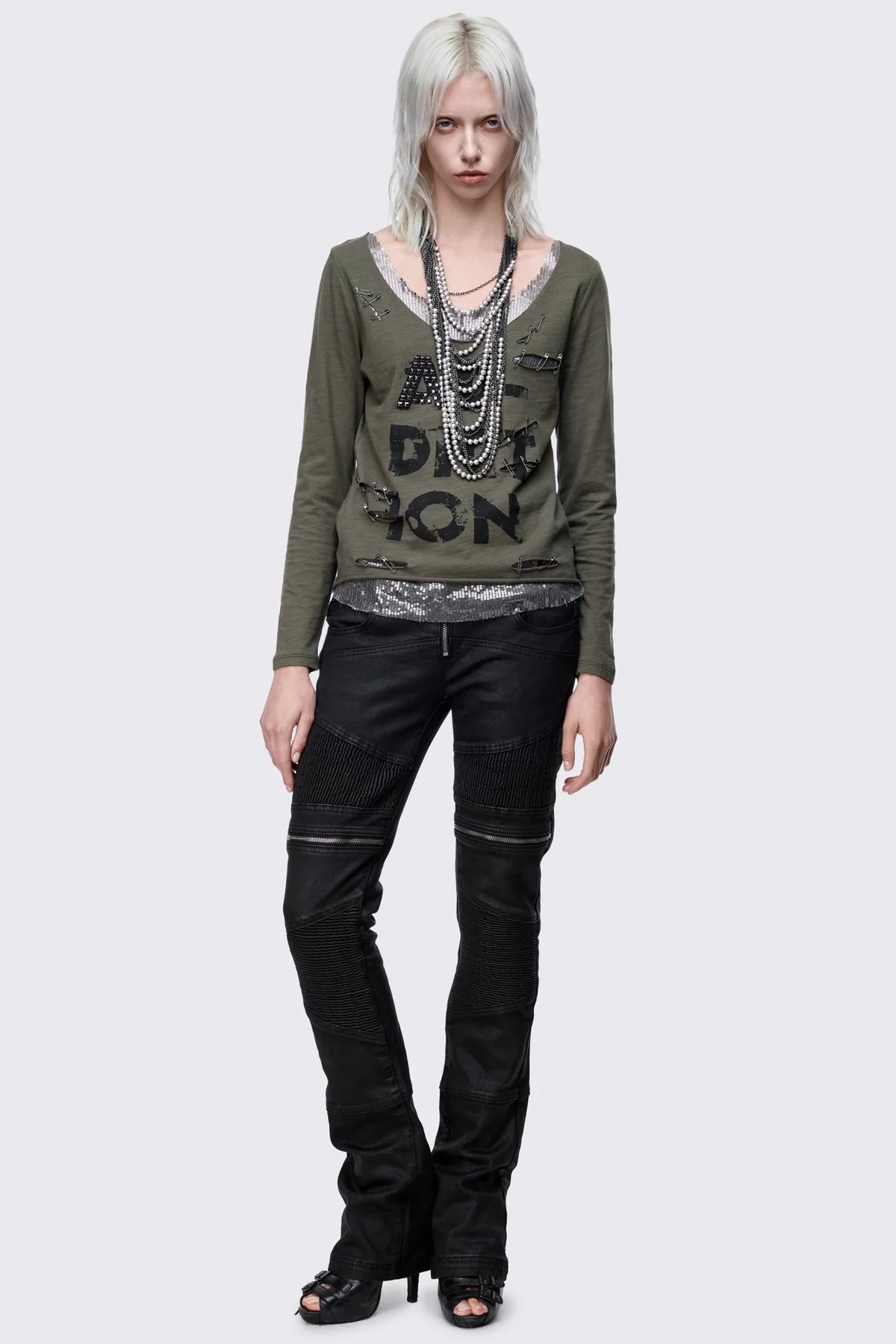 Addiction Washed Long Sleeve Top