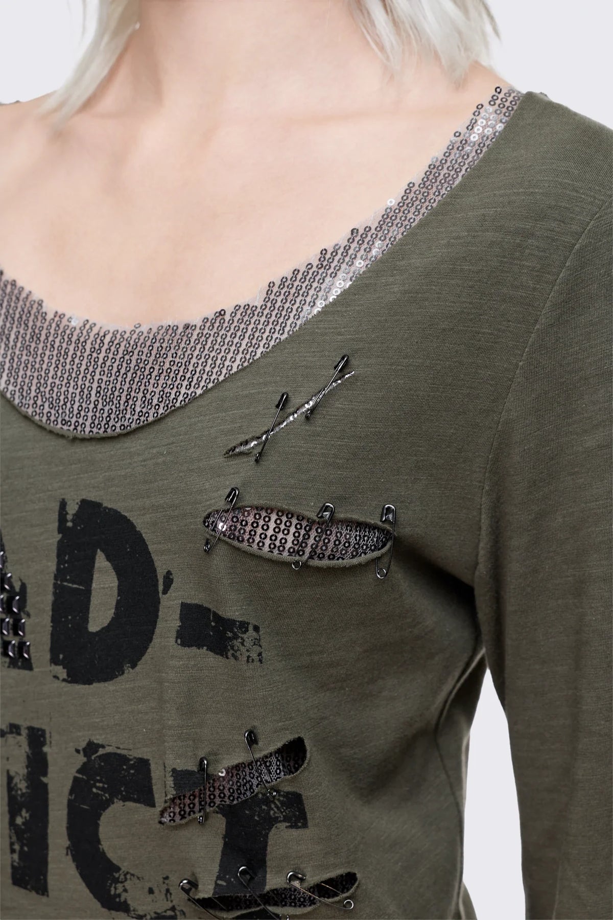Addiction Washed Long Sleeve Top