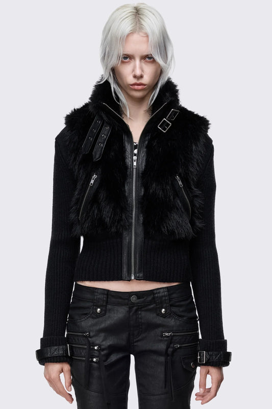 Last Light Knitted Zip Up Jacket