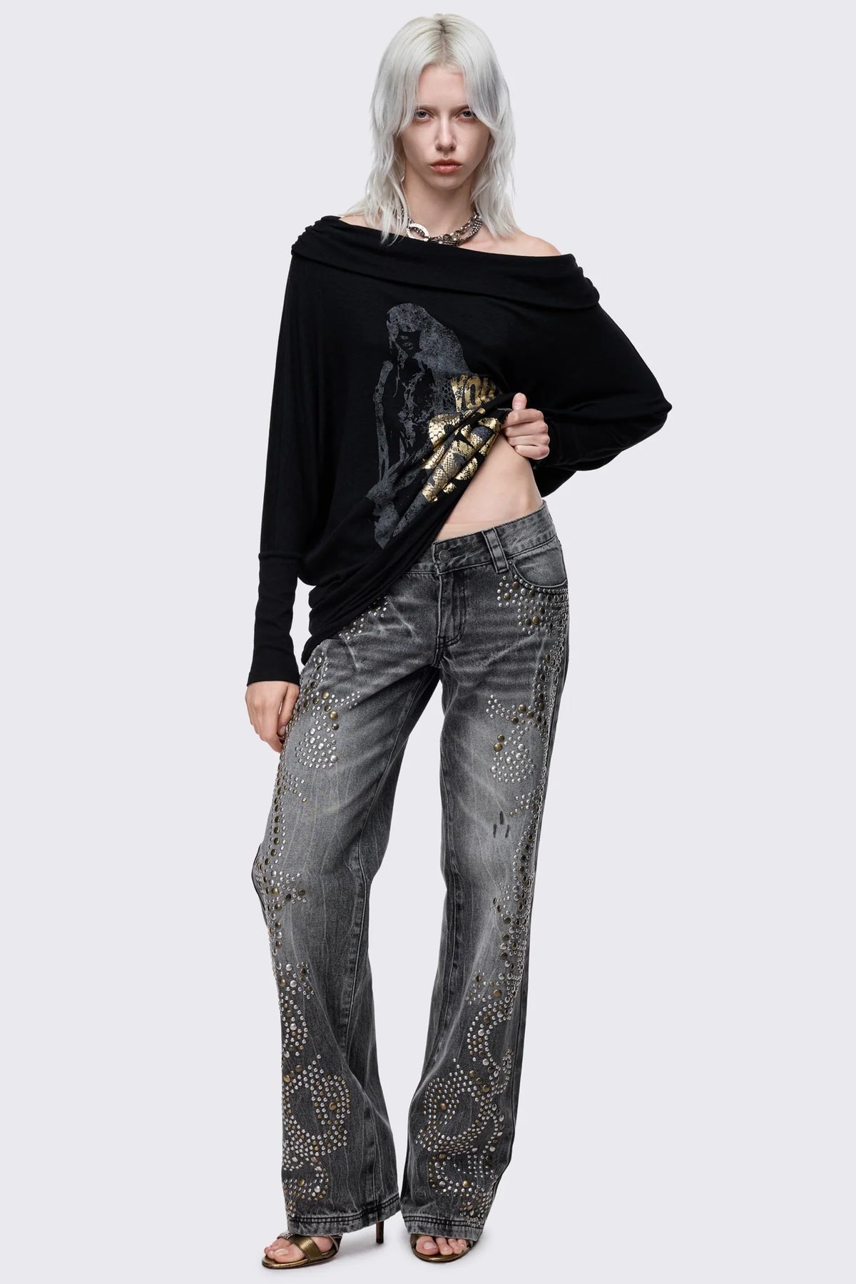Anthem Studded Straight Jeans