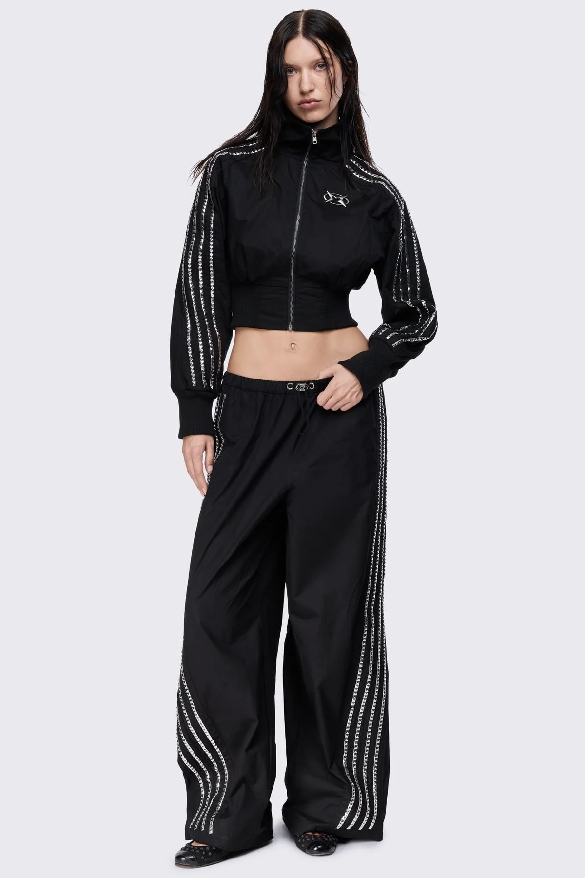 Aftershock Studded Windbreaker Jacket