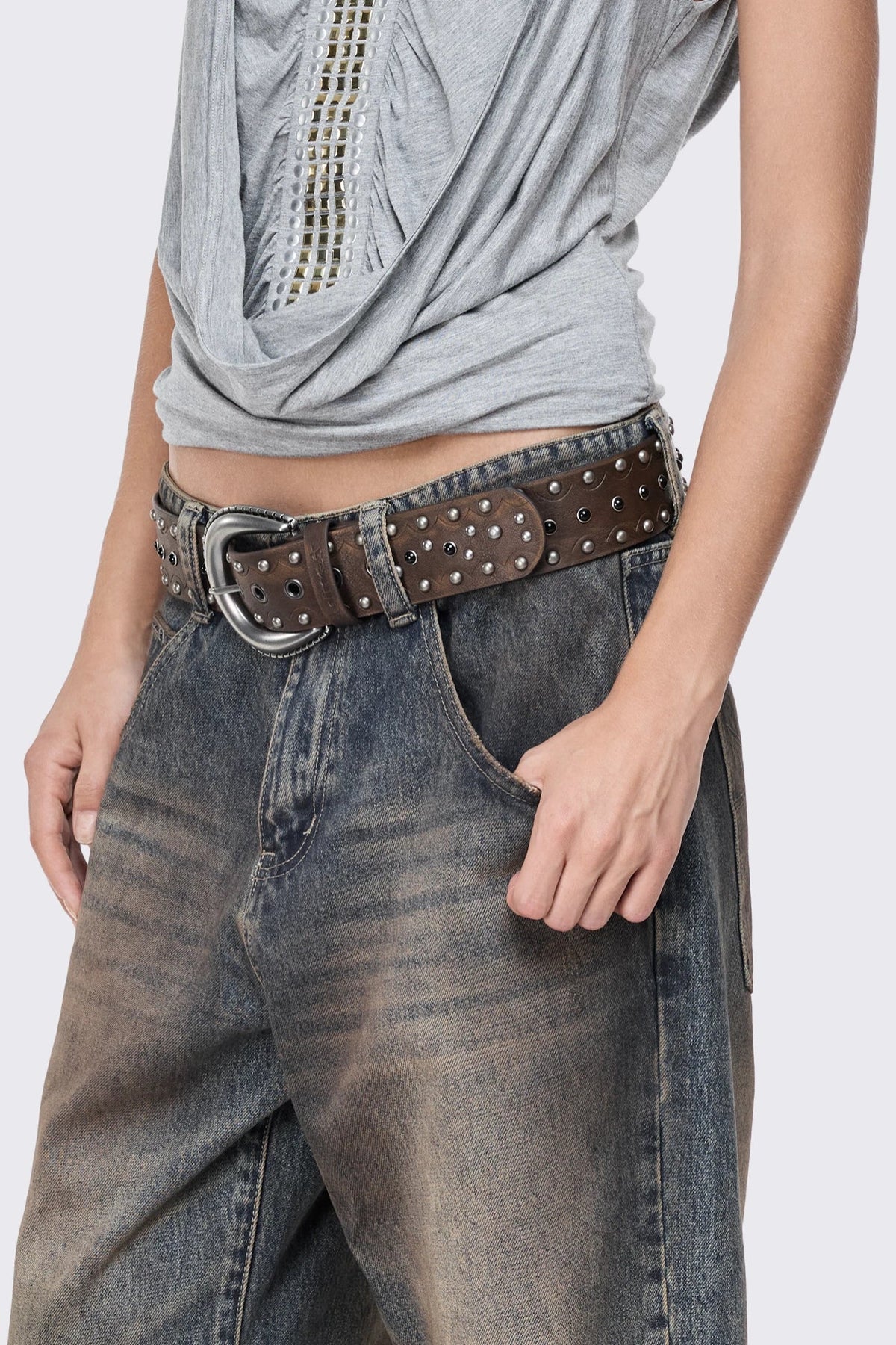 Solistice Washed Studded Belt
