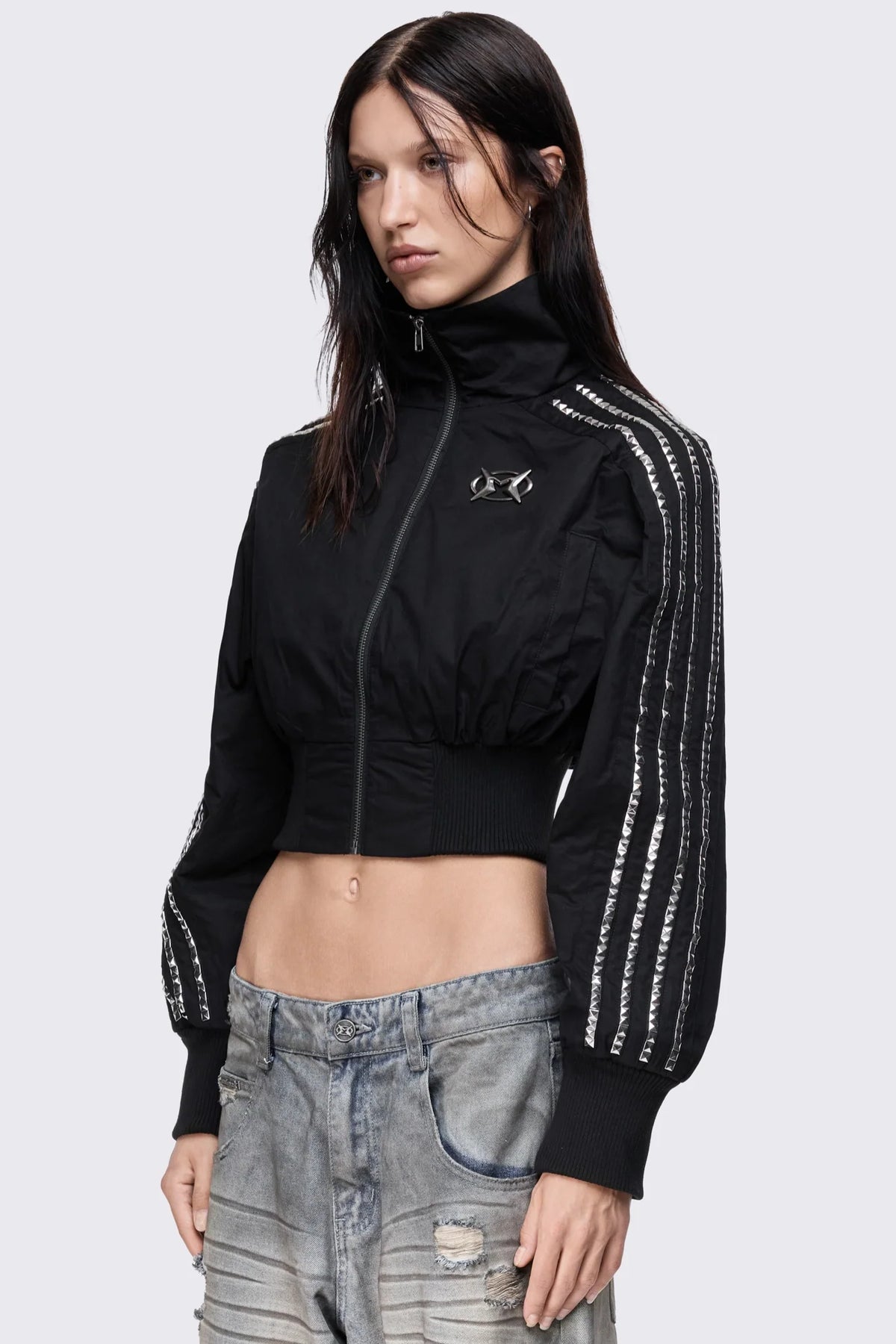 Aftershock Studded Windbreaker Jacket