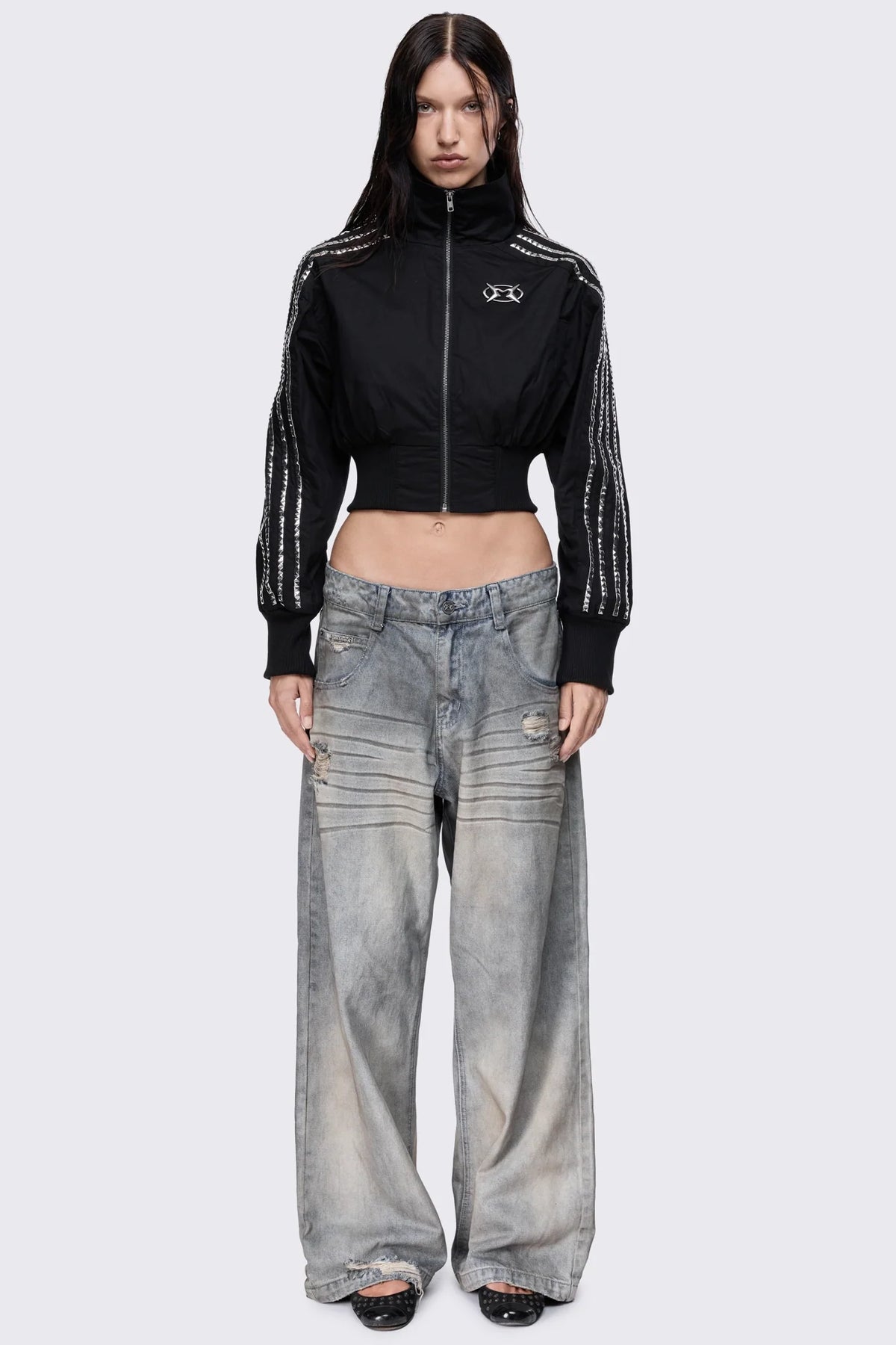 Aftershock Studded Windbreaker Jacket