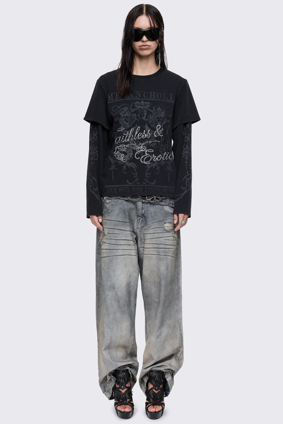Melancholia Graphic Layered T-shirt