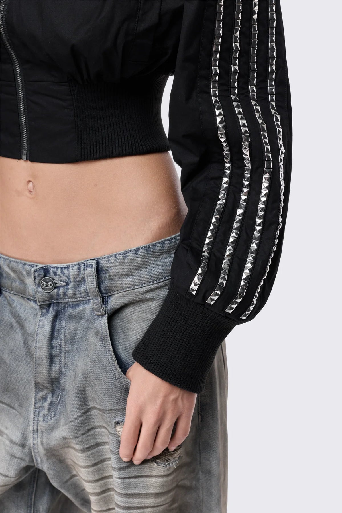 Aftershock Studded Windbreaker Jacket