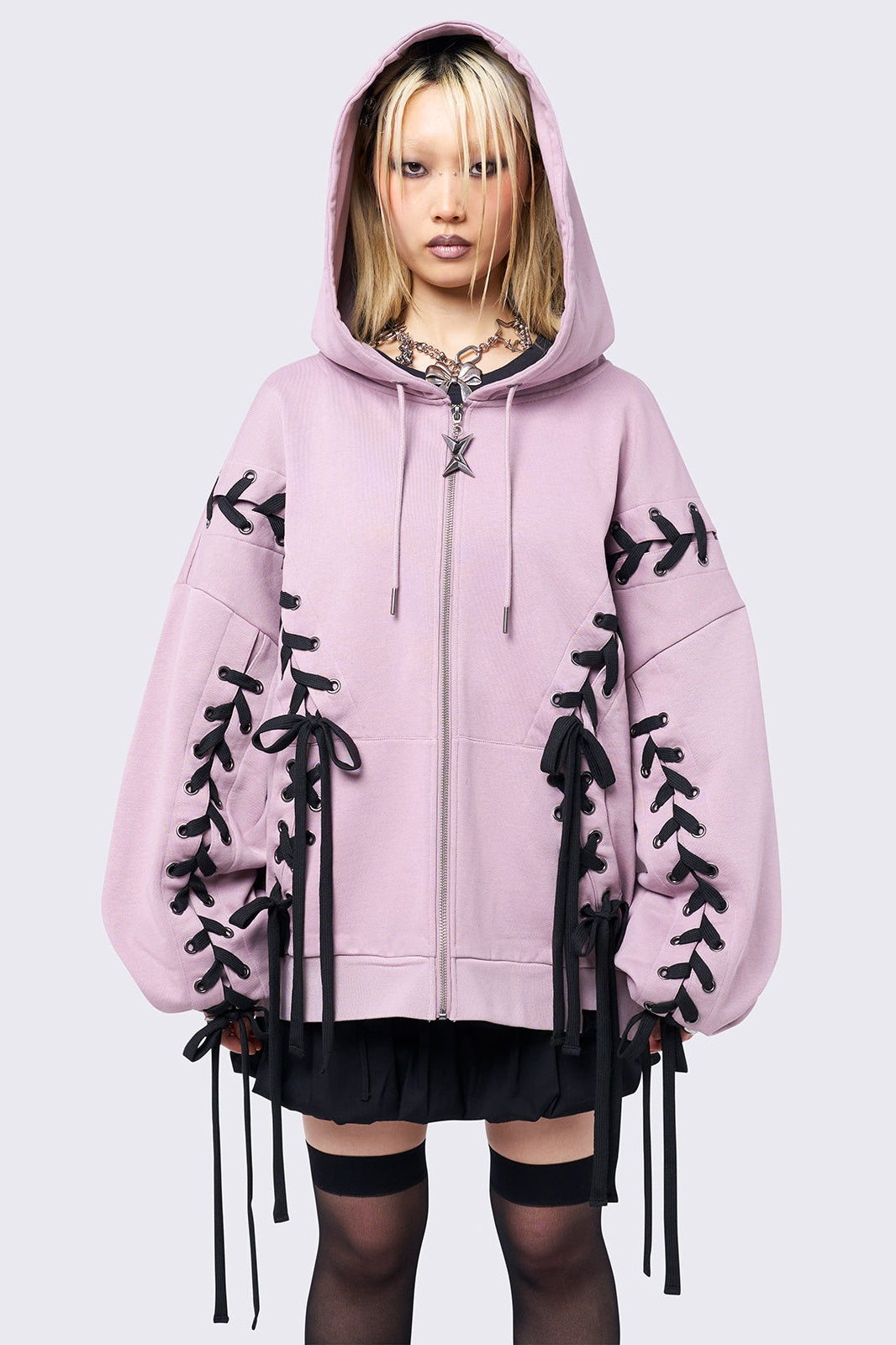 Mia Pink Zip Up Hoodie