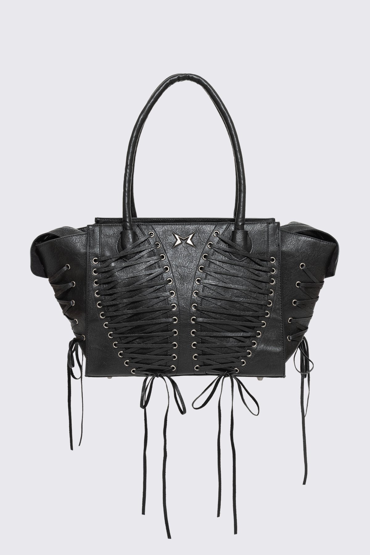 Avery Lace-Up Shoulder Bag