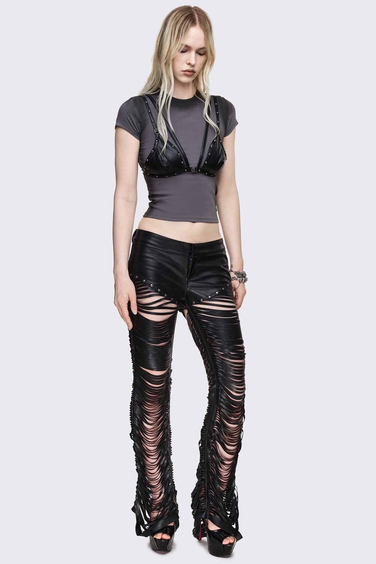 Bad Habits Slashed & Studded Pants
