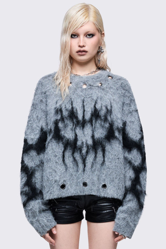 Bad Heart Grey Sweater