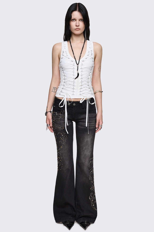 Courtney Lace-Up Top