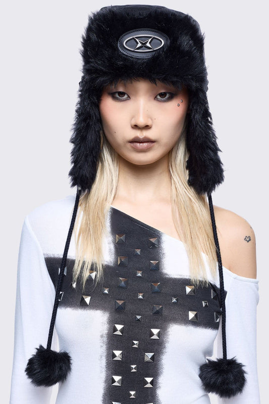 Cross Fluffy Trapper Hat