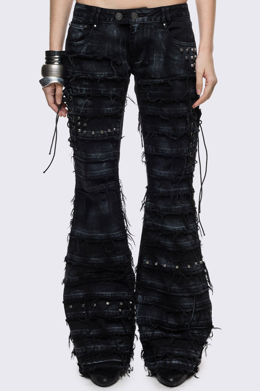Dash Distressed Flared Jeans