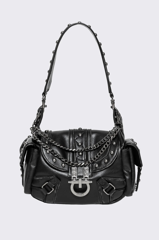 Sloane Studded Faux Leather Shoulder Bag
