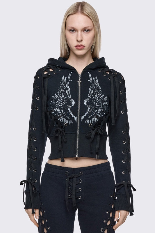 Grave Zip Up Hoodie