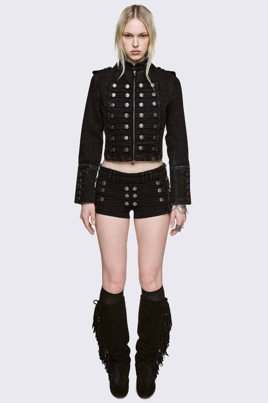 Hilda Military Denim Jacket