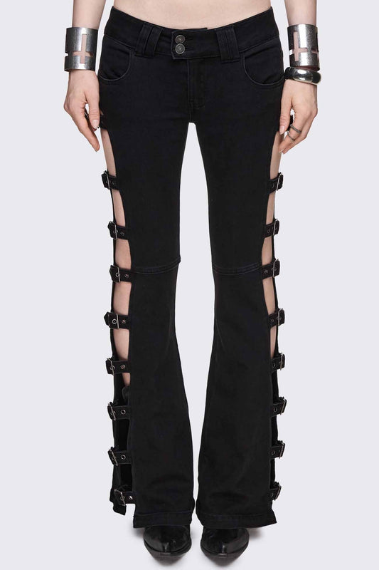 Imogen Buckle Flared Jeans