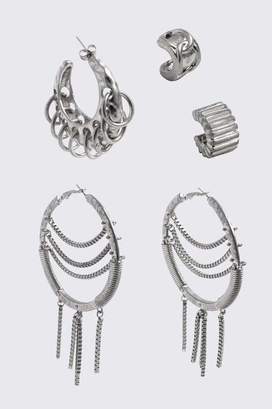 Iron Rain Earring Set