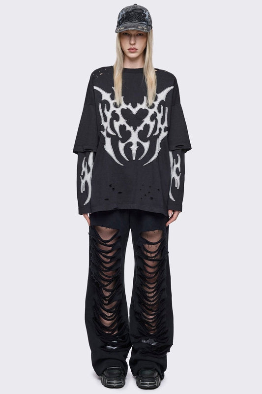 Luvx Black Layered T-Shirt