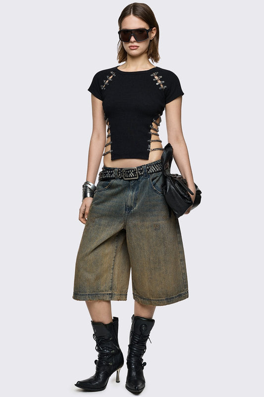 Dust Ombre Washed Jorts