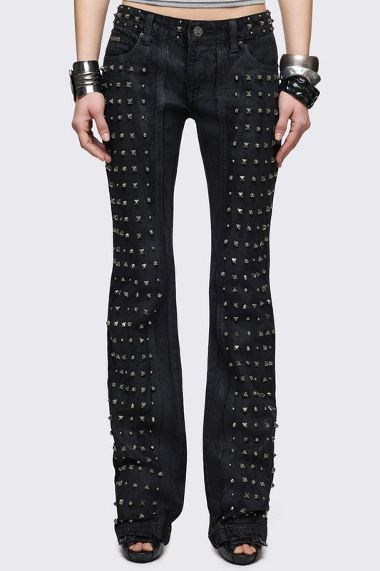 Riot Studded Bootcut Jeans