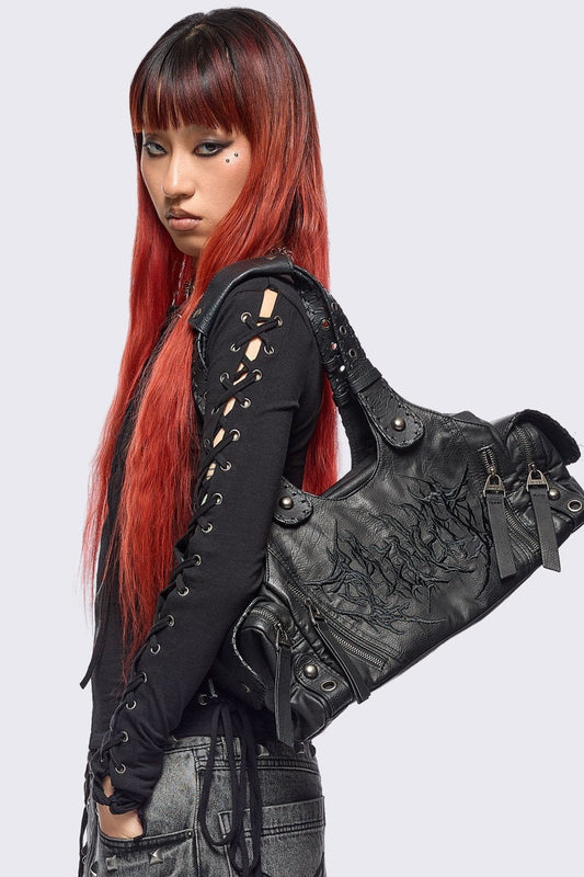 Xyra Faux Leather Shoulder Bag